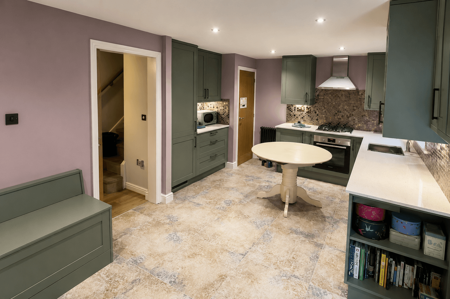 Freshly painted kitchen after interior decorating by Windmill Decor