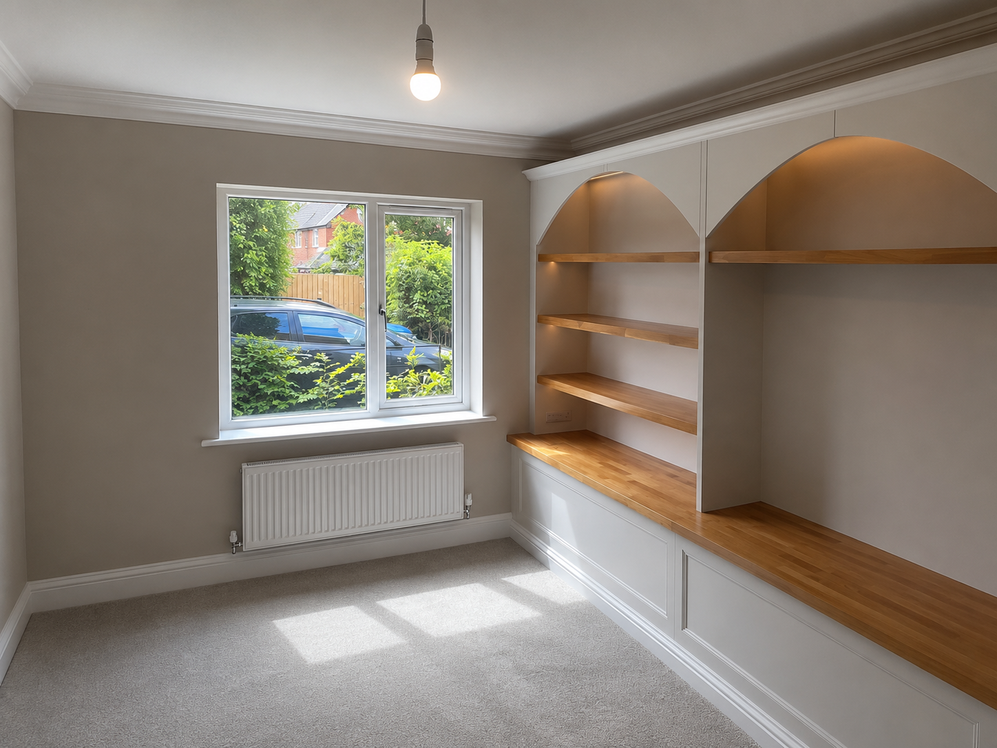 Windmill Decor detailed shelving and interior woodwork